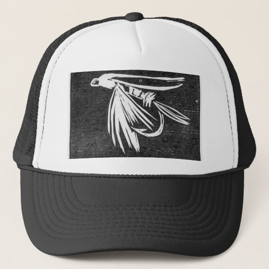 Klassischer Trout Fly Hat "Midge" Truckerkappe (Vorderseite)