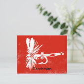 Klassischer Trout Fly Postcard "Red Coachman" Postkarte (Stehend Vorderseite)