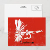 Klassischer Trout Fly Postcard "Red Coachman" Postkarte (Vorne/Hinten)