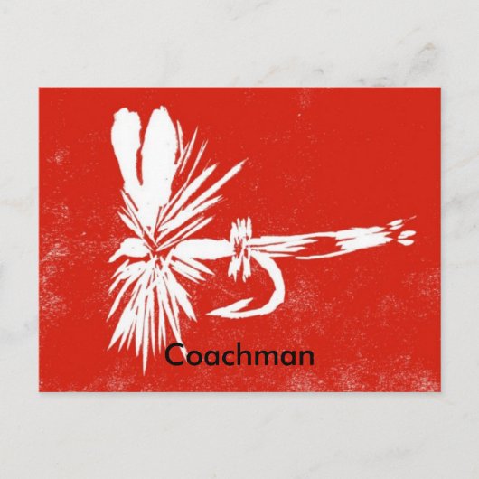 Klassischer Trout Fly Postcard "Red Coachman" Postkarte (Vorderseite)