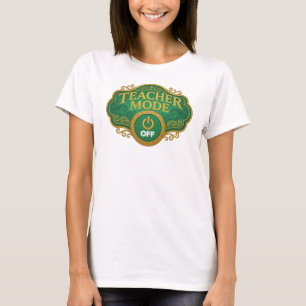 Klassischer Türkiser TEACH MODE OFF Kunstdruck T-Shirt