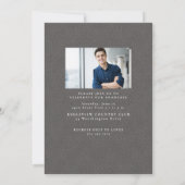 Klassischer Tweed-Rahmen, einfach grau, Foto Absch Ankündigung (Rückseite)