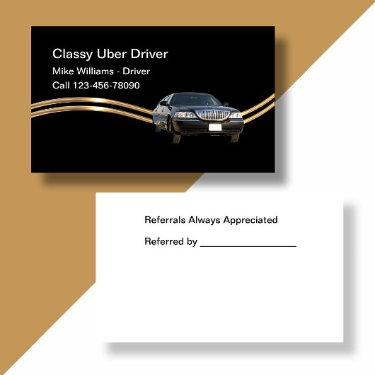 Klassischer unabhängiger Uber-Ride-Treiber - Neu Visitenkarte