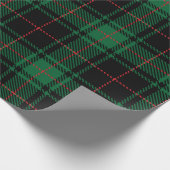 Klassischer und eleganter Dunkelgrüner Tartanurlau Geschenkpapier (Ecke)