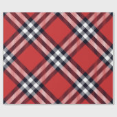 Klassischer und eleganter Karierter Urlaub in Rot Geschenkpapier (Flach)