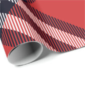 Klassischer und eleganter Karierter Urlaub in Rot Geschenkpapier (Rolleneckpunkt)