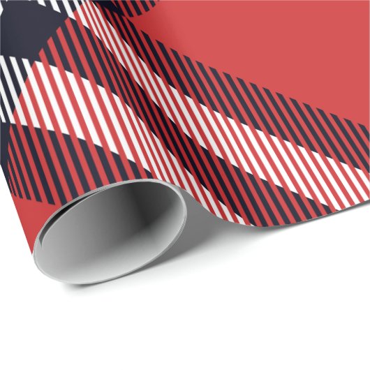 Klassischer und eleganter Karierter Urlaub in Rot Geschenkpapier (Rolleneckpunkt)