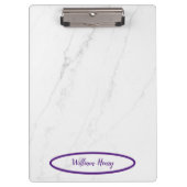 Klassischer und funktioneller weißer Marmor Klemmbrett (Vorderseite)