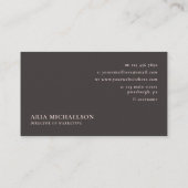 Klassischer und minimaler Weichspüler Visitenkarte (Rückseite)