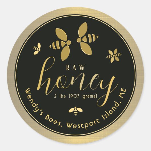 Klassischer und traditioneller Queenline Honey 2 l Runder Aufkleber (Vorderseite)