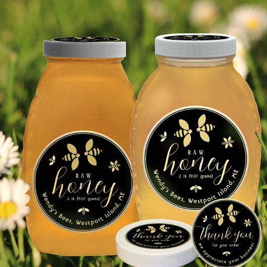 Klassischer und traditioneller Queenline Honey 2 l Runder Aufkleber