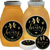 Klassischer und traditioneller Queenline Honey 2 l Runder Aufkleber