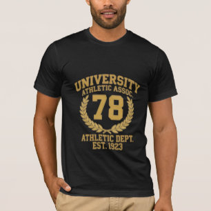 Klassischer universitärer Athletikverband 78 Hochs T-Shirt