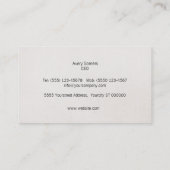 Klassischer Unternehmer im traditionellen Vintagen Visitenkarte (Rückseite)