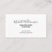 Klassischer Unternehmer Zeitgenössischer Schwarz-w Visitenkarte (Vorderseite)