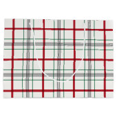 Klassischer Urlaub kariert rot und grün Große Geschenktüte (Rückseite)