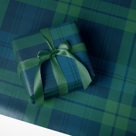 Klassischer Urlaub karierte fette Marineinfanterie Geschenkpapier