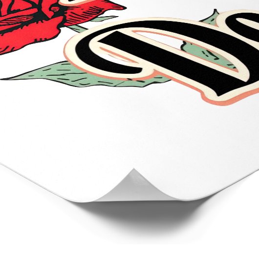 Klassischer Valentinstag-Liebespruch Poster (Ecke)