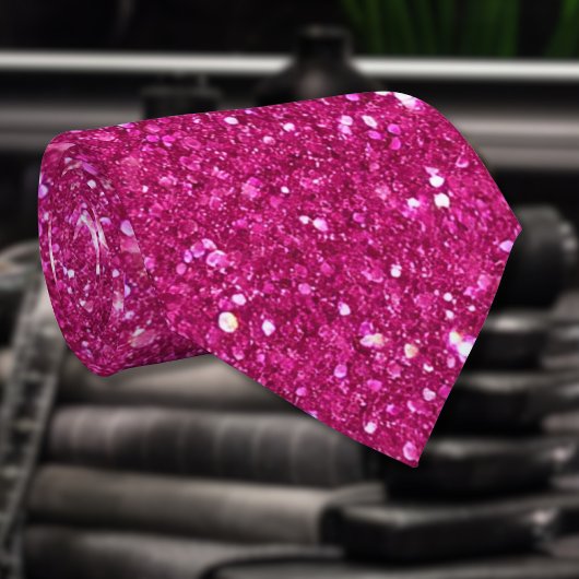 Klassischer Valentinstag-Trend in Rosa Glitter-Opt Krawatte