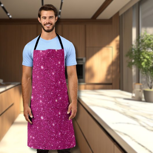 Klassischer Valentinstag-Trend in Rosa Glitter-Opt Schürze