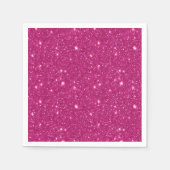 Klassischer Valentinstag-Trend in Rosa Glitter-Opt Serviette (Vorderseite)