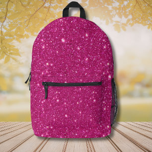 Klassischer Valentinstag Trendiger rosa Glitter-St Bedruckter Rucksack