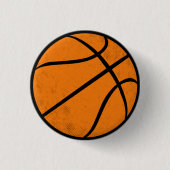 Klassischer Varsity-Basketball-Spieltag-Stil Button (Vorderseite)