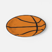 Klassischer Varsity-Basketball-Spieltag-Stil Pappteller (Schrägansicht)