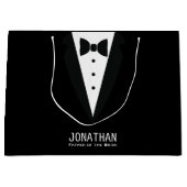 Klassischer Vater der Braut Hochzeit Tuxedo Große Geschenktüte (Vorderseite)