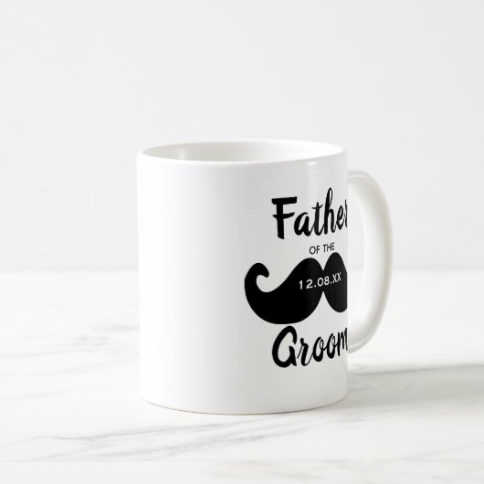 Klassischer Vater der Groom Mustache Kaffeetasse (VorderseiteRechts)