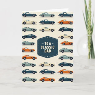 Klassischer Vatertagskarte für Autofans Karte