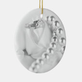 Klassischer Verlobungs-Ring Keramik Ornament (Rechts)