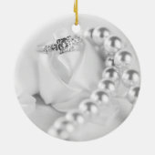 Klassischer Verlobungs-Ring Keramik Ornament (Hinten)