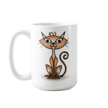 Klassischer Verrückte-Orange-Katze-Becher