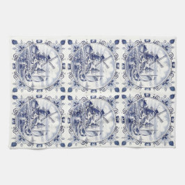 Klassischer Vintag Chic holländischer Windmill Del Handtuch