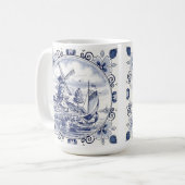 Klassischer Vintag Chic holländischer Windmill Del Kaffeetasse (Vorderseite Links)