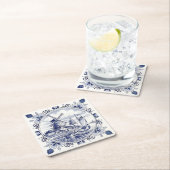 Klassischer Vintag Chic holländischer Windmill Del Rechteckiger Pappuntersetzer (Vor Ort)