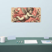 Klassischer/Vintag/Retro-Kupid Valentinstag Banner (Messe)