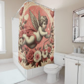 Klassischer/Vintag/Retro-Kupid Valentinstag Duschvorhang (Beispiel)
