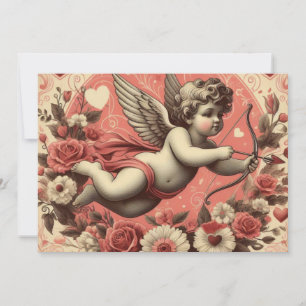 Klassischer/Vintag/Retro-Kupid Valentinstag Feiertagskarte