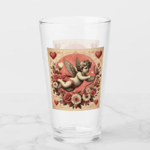 Klassischer/Vintag/Retro-Kupid Valentinstag Glas