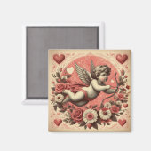 Klassischer/Vintag/Retro-Kupid Valentinstag Magnet (Vorderseite/Rückseite)