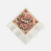 Klassischer/Vintag/Retro-Kupid Valentinstag Serviette (Ecke)