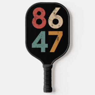 Klassischer Vintage 80er Stil 86 47 Anti Trump  Pickleball Schläger