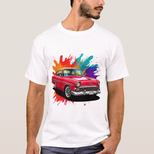 Klassischer Vintage Car T-Shirt (Vorderseite)