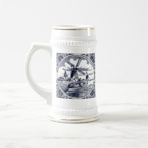 Klassischer Vintage-Chic Niederländische Windmühle Bierglas
