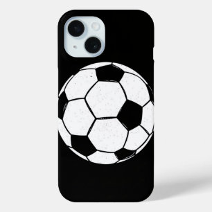 Klassischer Vintage-Fußball mit abgenutzter Sporti Case-Mate iPhone Hülle
