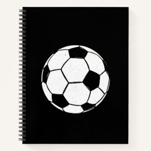 Klassischer Vintage-Fußball mit abgenutzter Sporti Notizblock