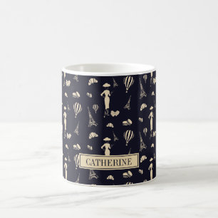 Klassischer Vintage-Kaffeebecher im Stil der 50er Kaffeetasse