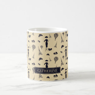 Klassischer Vintage-Kaffeebecher im Stil der 50er Kaffeetasse